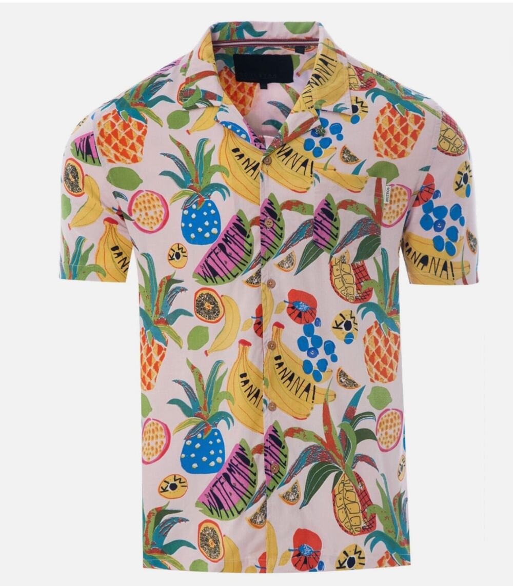 Soulstar Floral Palm Hawaiian Shirt Medium